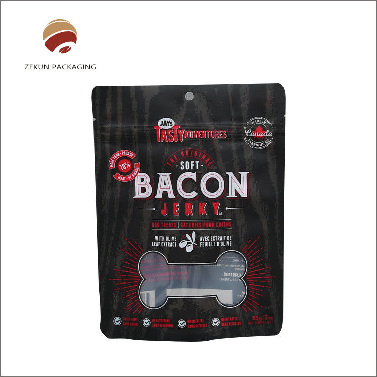 Plastic Packaging Glossy Surface High Barrier Aluminum Foil Stand Up Pouch with Tear Notch
