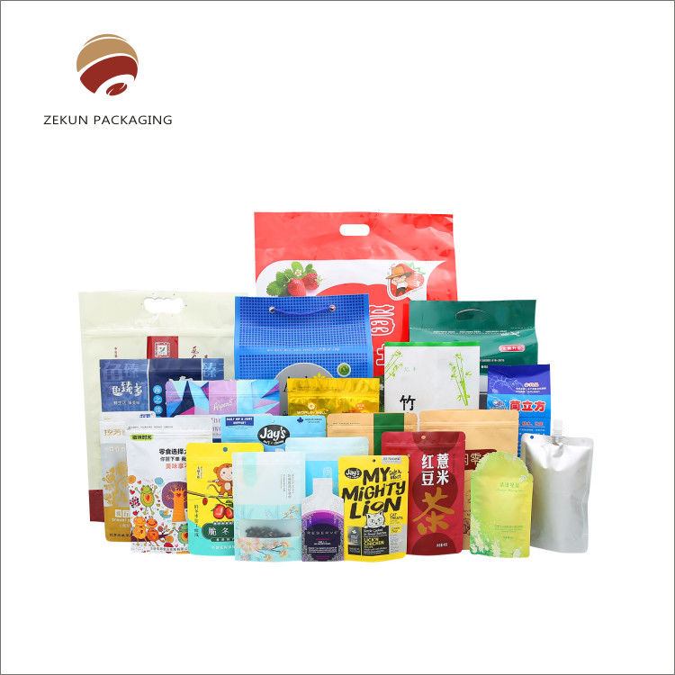 Silver Stand Up Pouch One Side Clear Glossy Surface Handling Free Sample in 2-3 Days