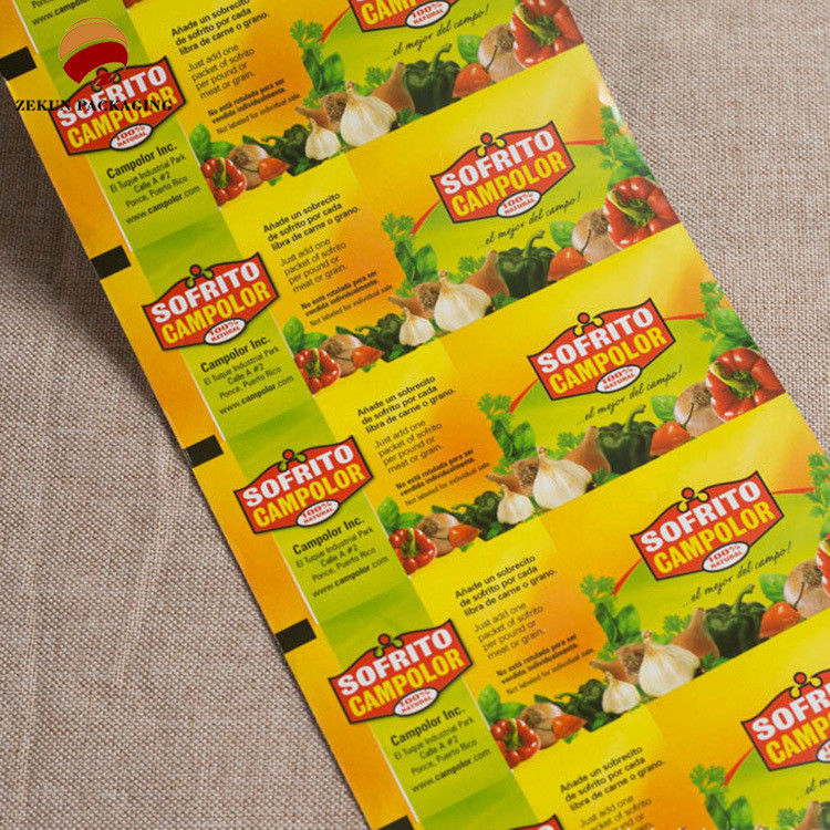 Moisture Resistant Food Packing Plastic Roll Up To 10 Colors