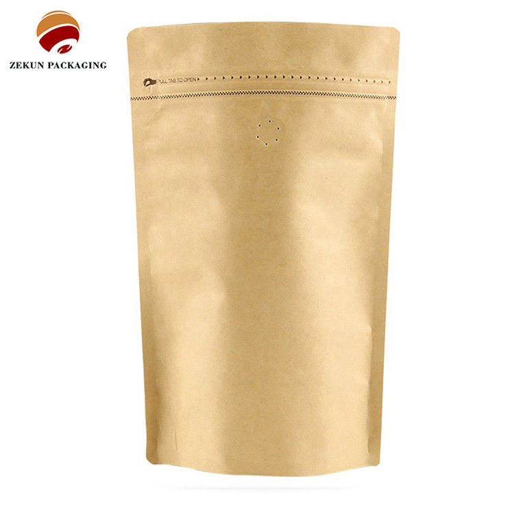 Moisture Proof Candy Packaging With Stand Up Zipper Stand Up Pouch Resealable coffee beans bag