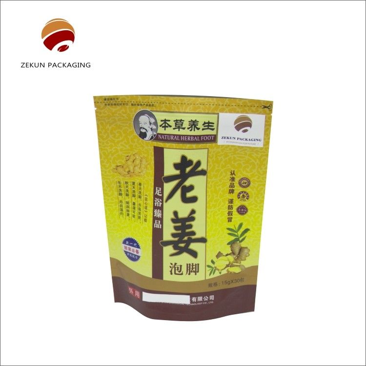 Odor-Proof Flat Bottom Stand Up Zipper Pouches Gravure Printing Hot Press Sealing