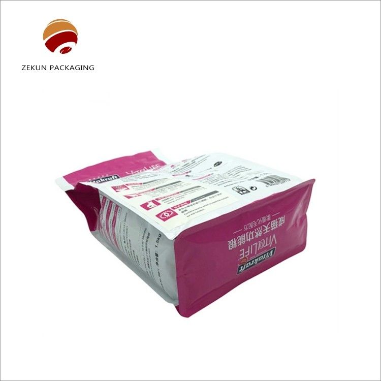 Customized Matt Or Shiny Finishing Animal Feed Packaging Bags Moisture Proof Zipper Packaging Bag