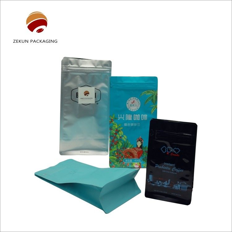 Flat Bottom Bag Custom Shape Glossy or Matte Surface Handling for Customized Solutions