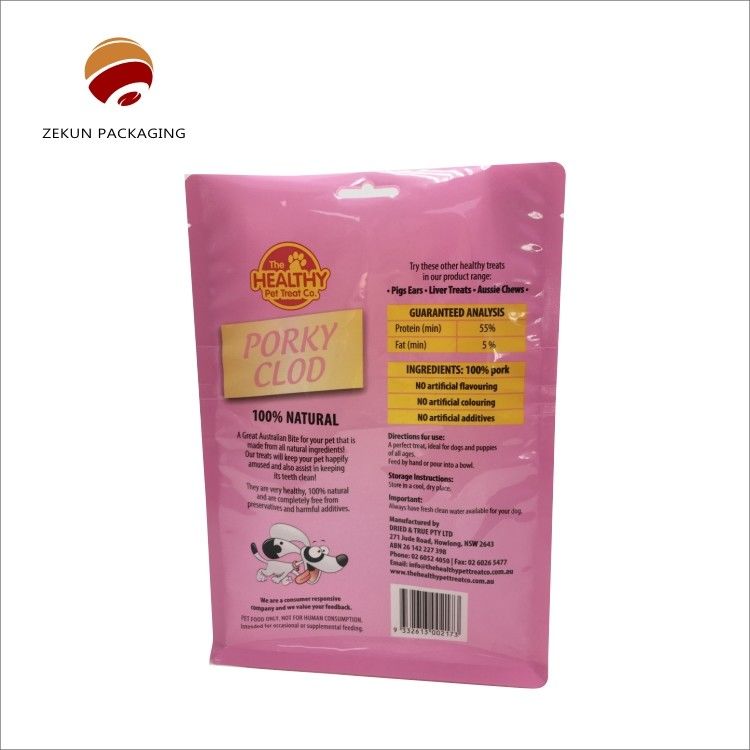 Stand Up Pouch Flat Bottom Bag with Clear or Customized Colors and Sample