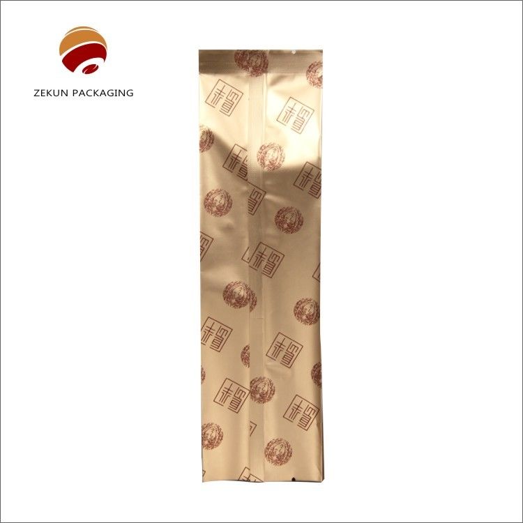 Tea Packaging Bag Custom Printed CMYK Design Zipper Top Gravure Printing BOPP/Kraft Paper/PE
