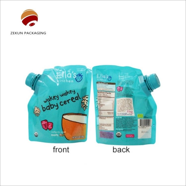 Personalized Eco Friendly Stand Up Spout Bag Custom Logo CMYK Colors