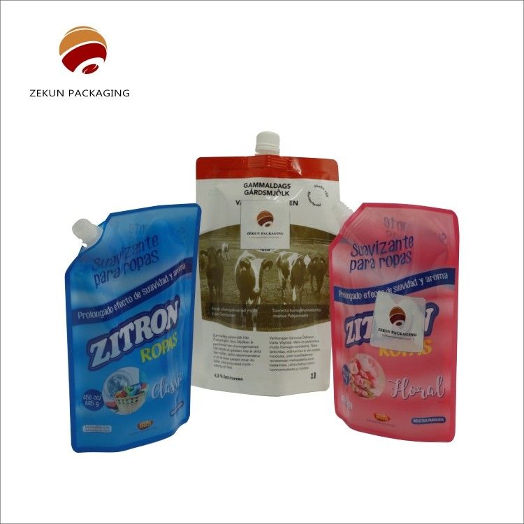 Customized Printing Round Bottom Support Self Standing Up Spout Pouch for Stand Up Packaging