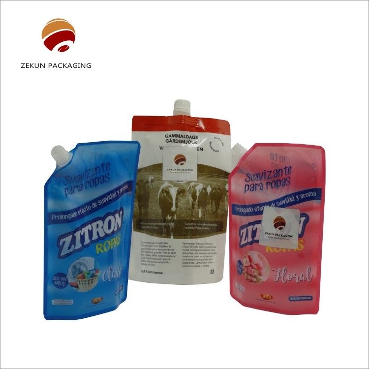 Customized Printing Round Bottom Support Self Standing Up Spout Pouch for Stand Up Packaging