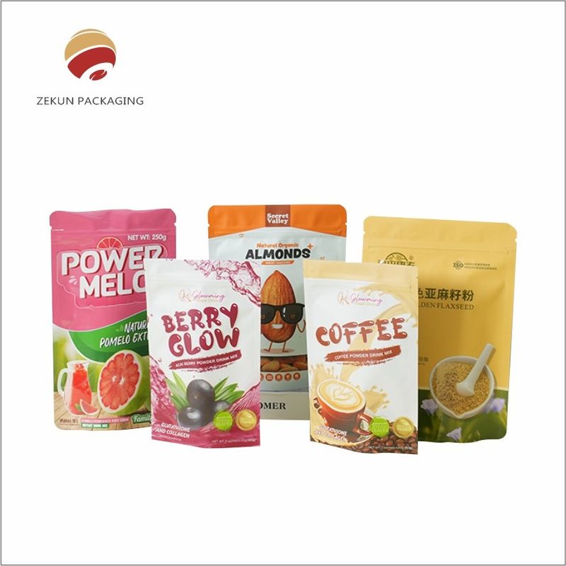Customized Snacks Packing Pouch Colorful Prints For Fresh Snacks