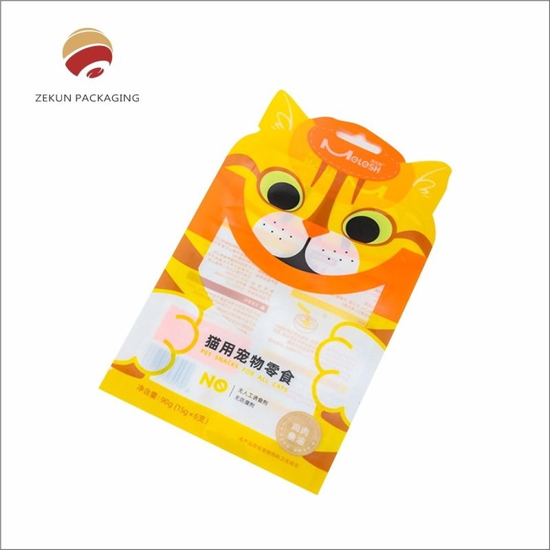 Custom Design Pet Food Pouch with Zipper Top Vibrant CMYK Printing PET/AL/PE Materials