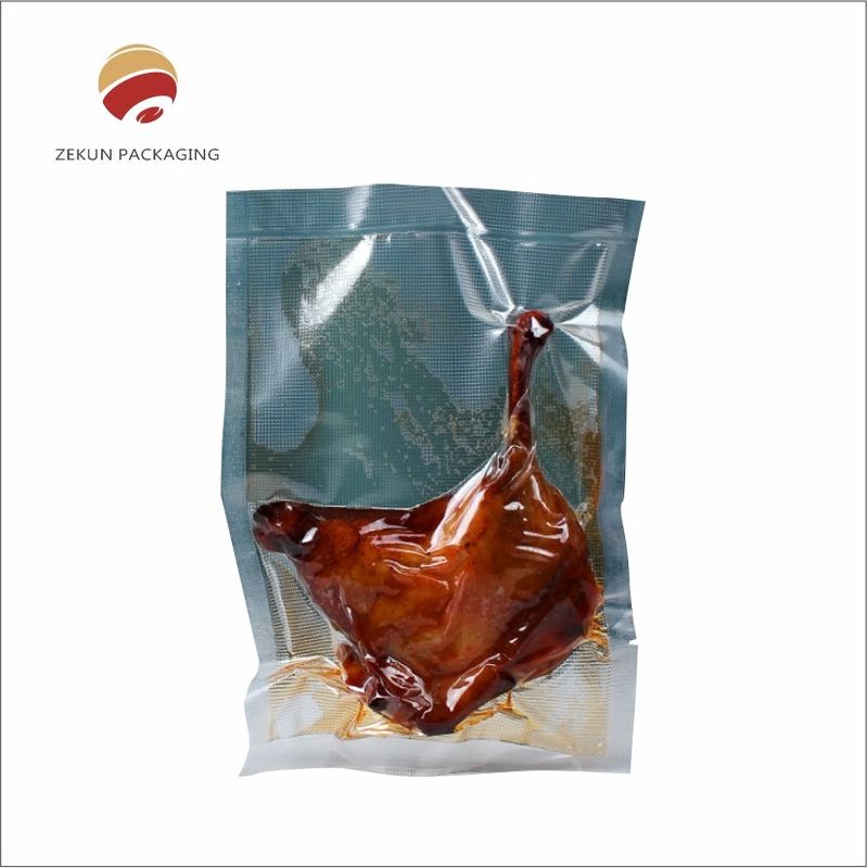 Customized Food Vacuum Bag in Length 200 Mm with Sealing Method Zipper Or Heat Seal