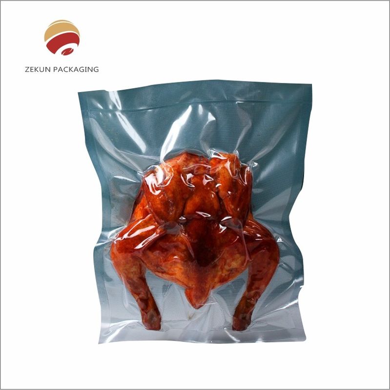 Customized Food Vacuum Bag in Length 200 Mm with Sealing Method Zipper Or Heat Seal