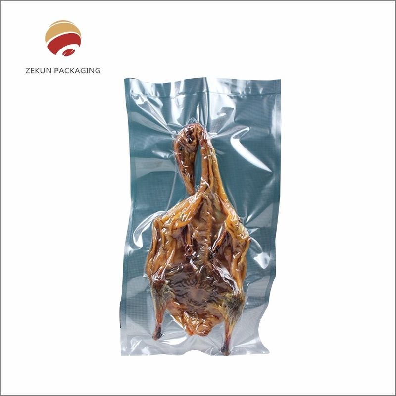 Customized Food Vacuum Bag in Length 200 Mm with Sealing Method Zipper Or Heat Seal