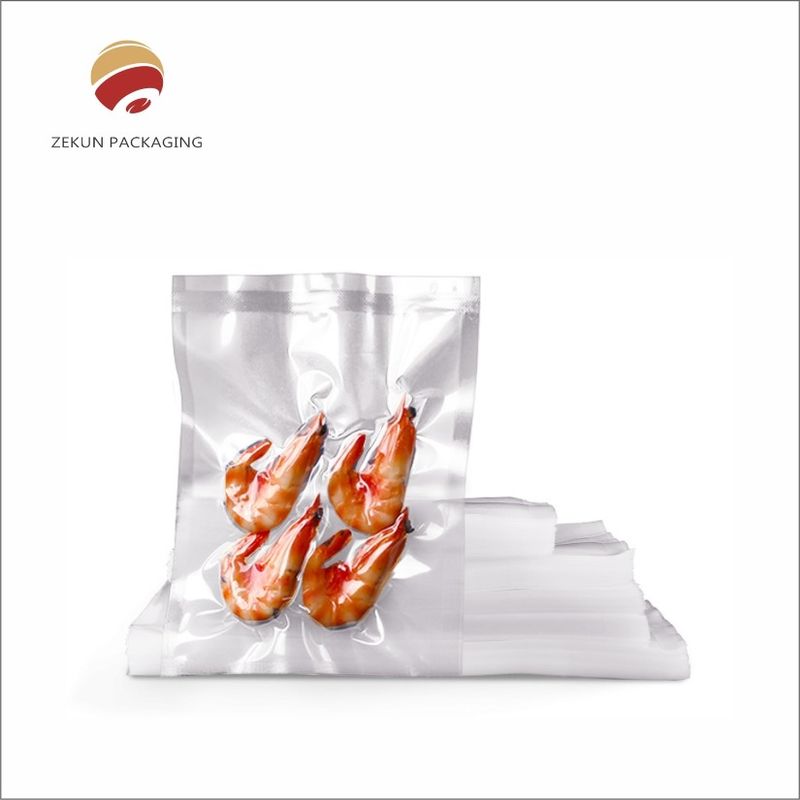 Foldable Sustainable 3-Side Clear PA/PE Vacuum Sealer Bag For Meat And Chicken Packaging