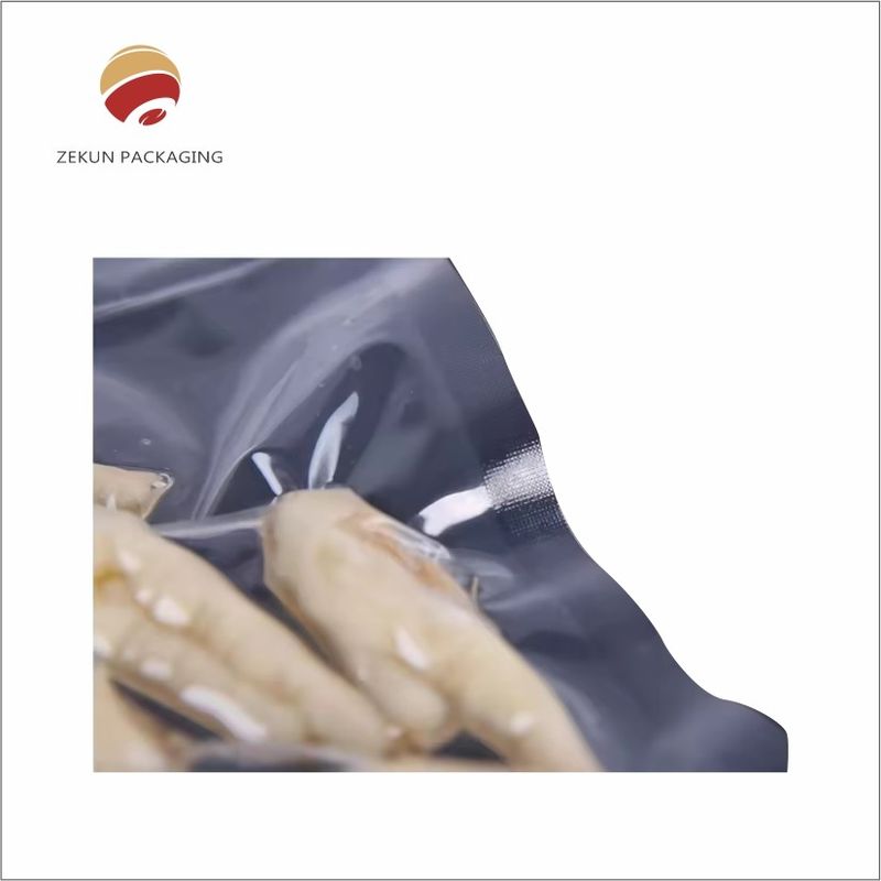 Transparent Food Vacuum Bags Packed For Salmon 2/3 Side Seal for Sell