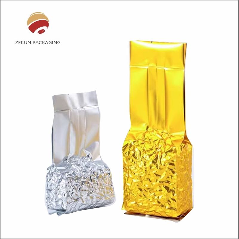 500g Stand Up Aluminum Foil Kraft Paper Coffee Customized Foil Laminated Side Gusset Bag With Zipper