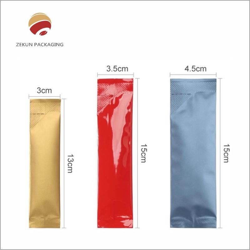 Tear-Resistant Tea Packaging Bag with Matt or Shiny Finishing and Zipper Top