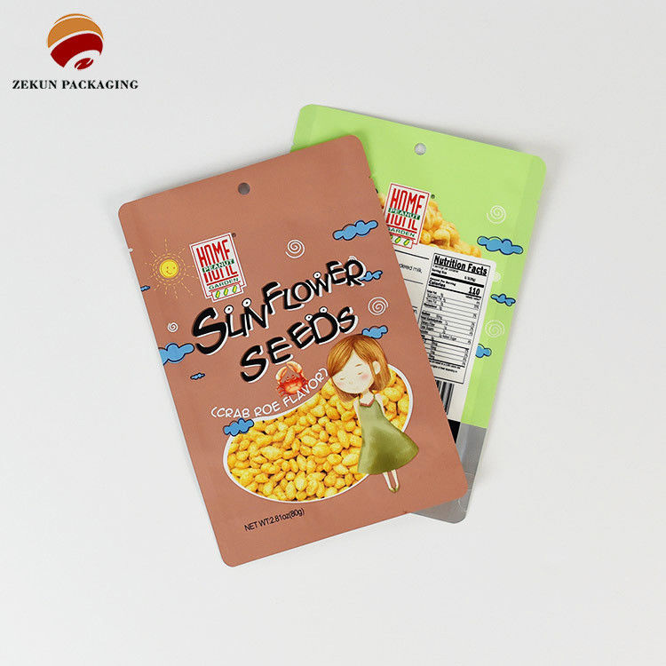 Moisture Proof Snack Food Packaging Bag PET/PE Gravure Printed Up To 10 Colors
