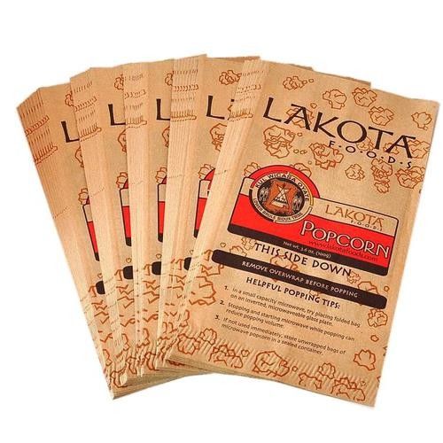 Food Safe Fold and Seal Popcorn Paper Bags with Greaseproof and Leakproof Features (Pack of 100)
