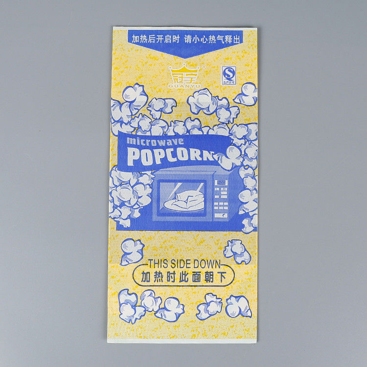 Food Safe Fold and Seal Popcorn Paper Bags with Greaseproof and Leakproof Features (Pack of 100)