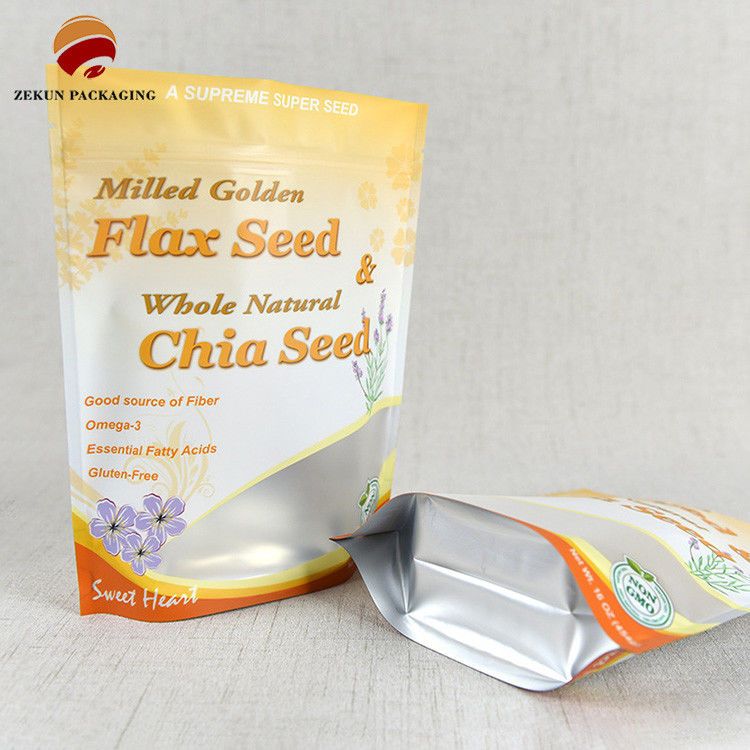 Zipper Lock Food Packaging Bag Made of Craft Paper with Odor Proof Capability